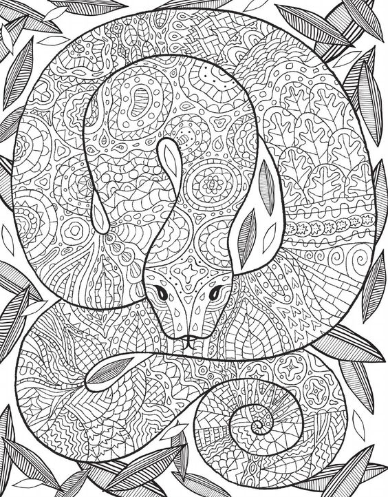 Coloriage Pour Adultes | Snake Coloring Pages, Mandala tout Coloriage Animaux Pdf