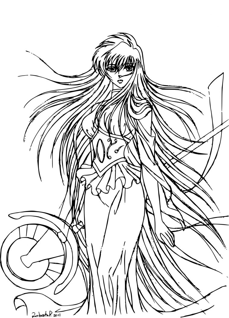 Coloriage Princesse Athena À Imprimer Sur Coloriages concernant Coloriages Manga