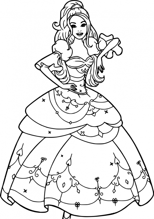 Coloriage Princesse Barbie À Imprimer Gratuit à Coloriage Princesse A Imprimer