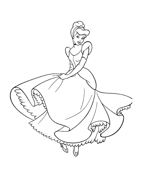 Coloriage Princesse Cendrillon Aimable Dessin Gratuit À tout Carrosse Dessin Facile