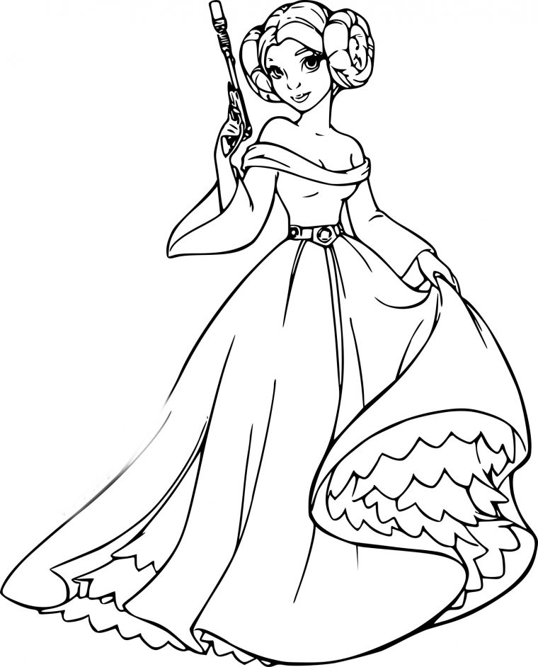 Coloriage Princesse Leia À Imprimer Sur Coloriages concernant Coloriage Princesse A Imprimer