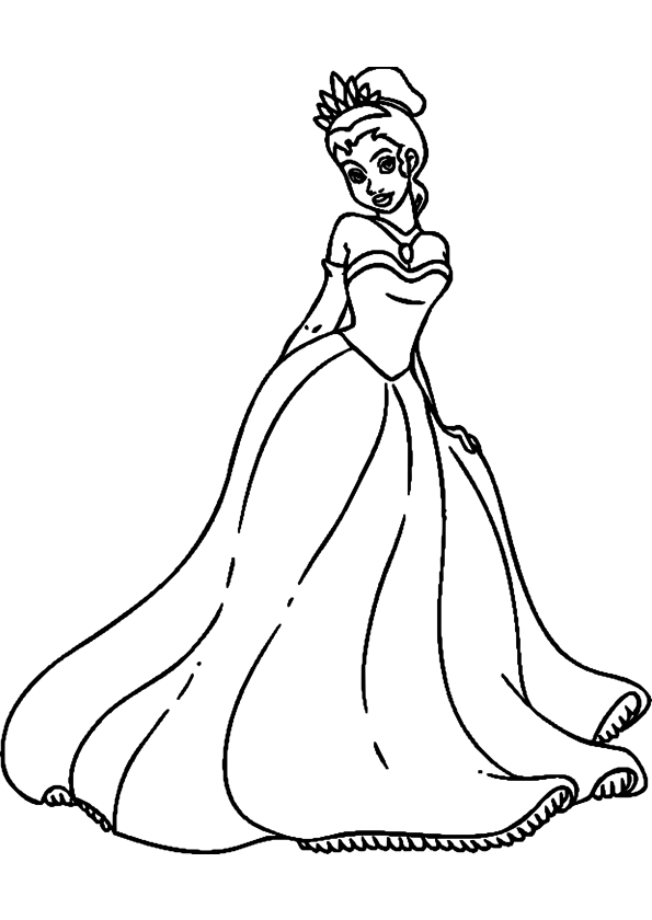 Coloriage Princesse Tiana À Imprimer Sur Coloriages tout Tiana Dessin