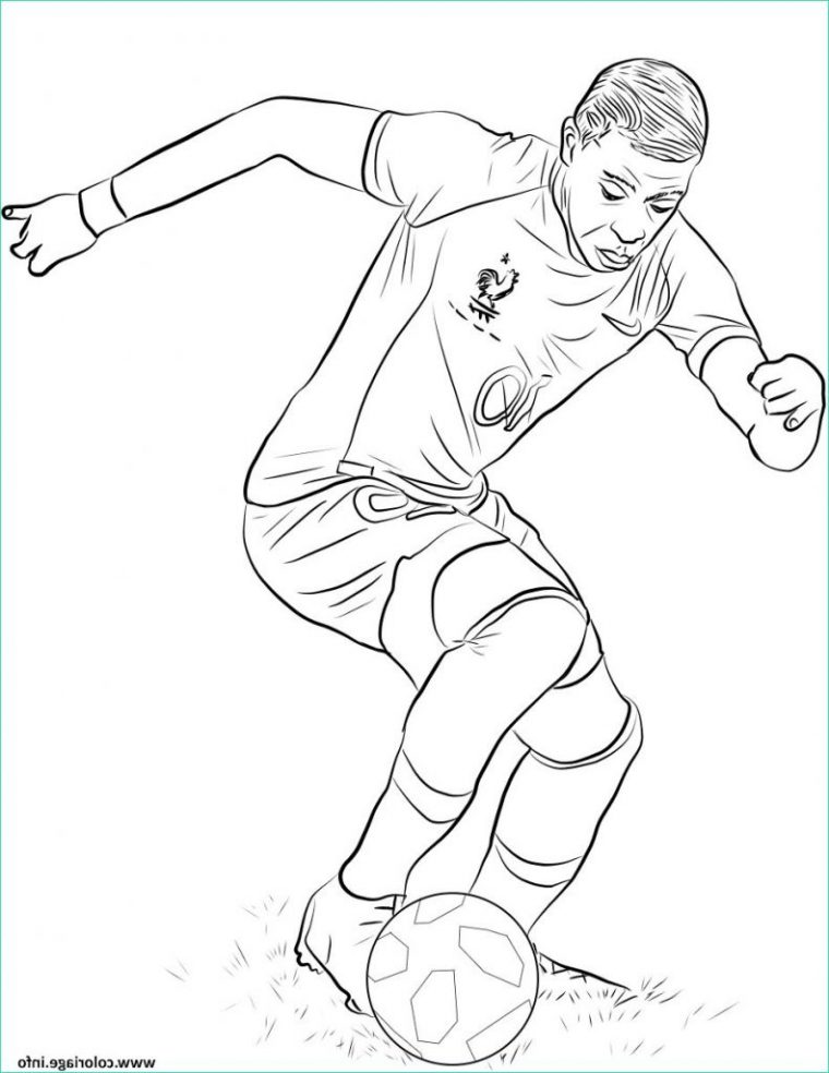 Coloriage Psg Bestof Image Coloriage Kylian Mbappe Joueur dedans Coloriage De Mbappe