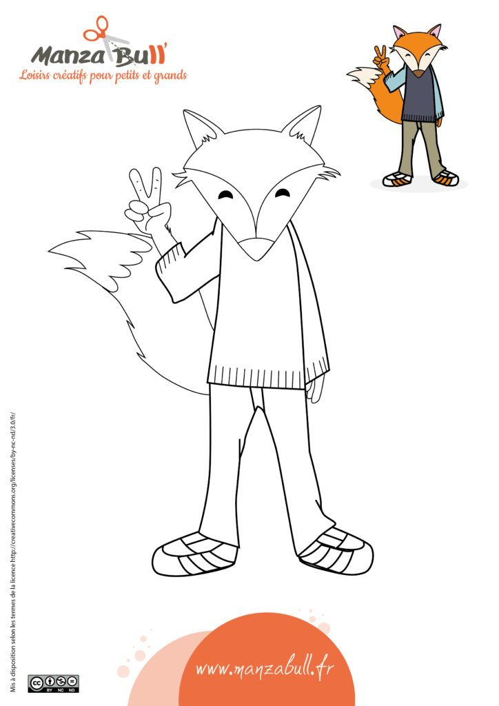 Coloriage Renard | Coloriage Renard, Coloriage, Coloriage pour Coloriage Bebe Renard