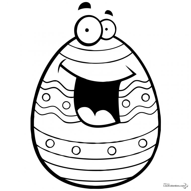 Coloriage Rigolo De Paques 2 – Coloriage En Ligne Gratuit concernant Coloriage De Pâques