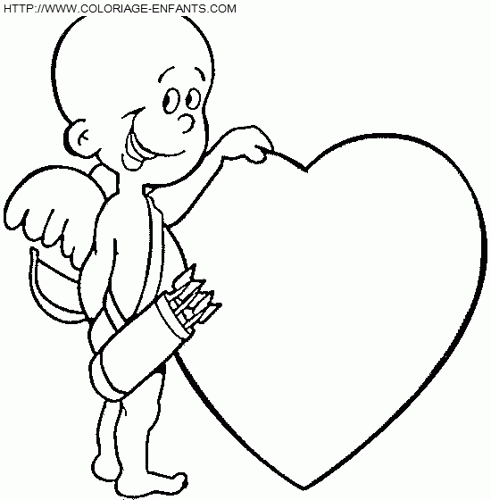 Coloriage Saint Valentin Cupidon À Imprimer Et À Colorier serapportantà Carte De St Valentin A Imprimer Et Colorier