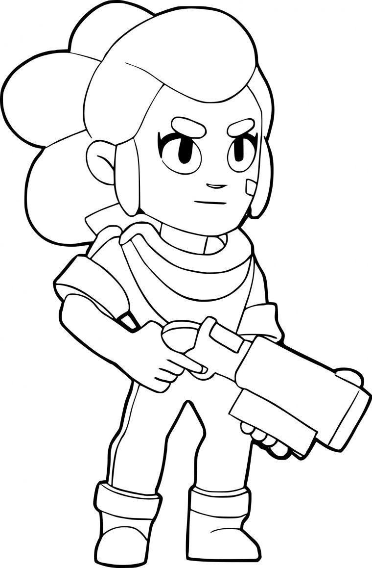 Coloriage Shelly Brawl Stars À Imprimer Sur Coloriages dedans Coloriage Brawl Stars Emeri