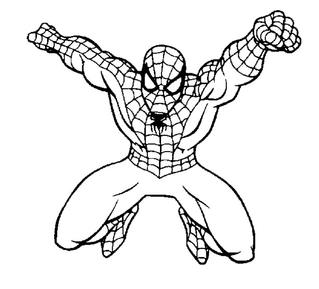 Coloriage Spiderman Facile À Télécharger serapportantà Coloriage Spiderman Noir