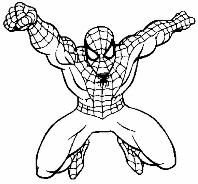 Coloriage Spiderman Maternelle En Action Dessin Gratuit À destiné Dessin Spiderman Facile