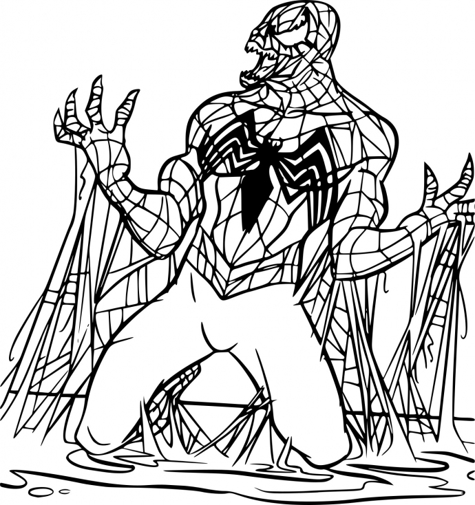 Coloriage Spiderman Noir À Imprimer Sur Coloriages dedans Coloriage Spiderman Noir