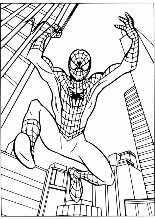 Coloriage Spiderman Rouge Et Noir destiné Spiderman Noir Coloriage