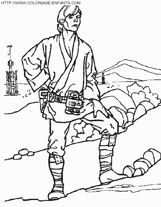 Coloriage Star Wars Luke Skywalker | Star Wars Colors tout Coloriage Star Wars Luke Skywalker