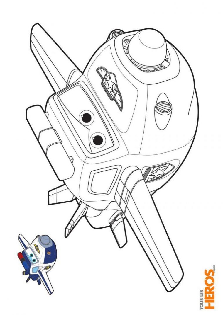 Coloriage Super Wings, L'Avion De Police À Télécharger avec Coloriage Super Wings Astra