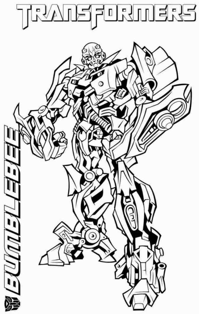 Coloriage Transformers Bumblebee | Coloriage Kids intérieur Transformers A Colorier