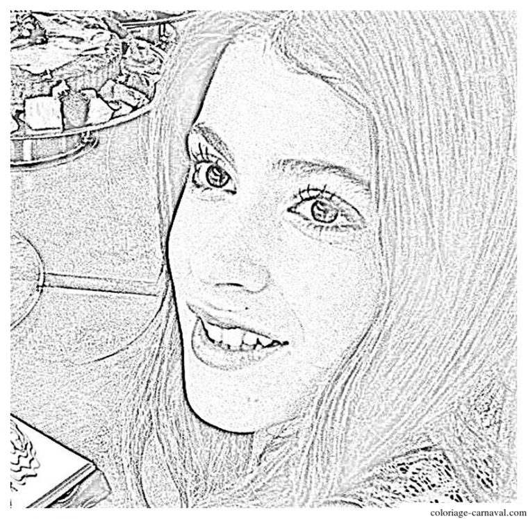 Coloriage Violetta Visage Angelique Chanteuse Dessin destiné Coloriage Barbie Chanteuse