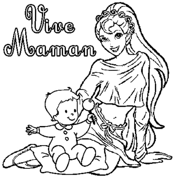 Coloriage Vive Maman En Ligne Gratuit À Imprimer tout Coloriage Chaton Et Sa Maman