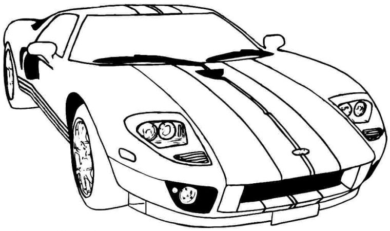 Coloriage Voiture – Coloriage De Voiture De Sport A intérieur Coloriage De Voiture De Sport