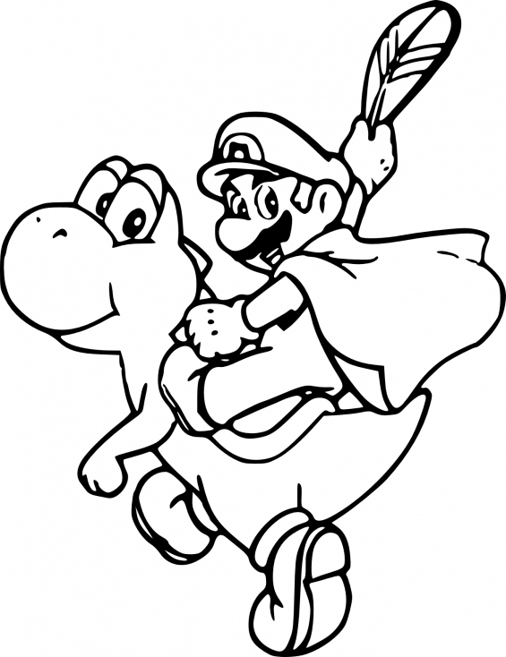 Coloriage Yoshi Et Mario À Imprimer Sur Coloriages dedans Yoshi A Imprimer