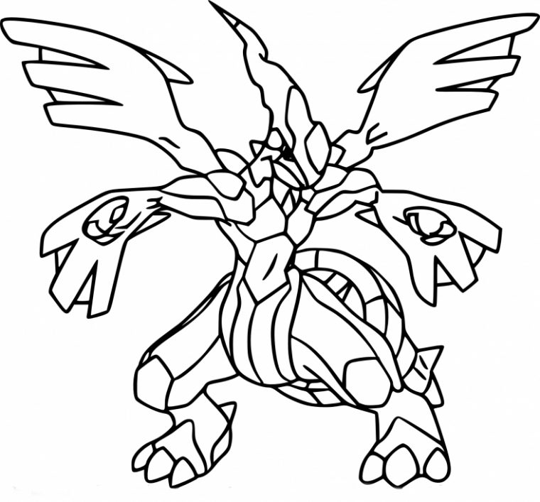 Coloriage Zekrom Pokemon À Imprimer avec Dessin Pokémon À Imprimer