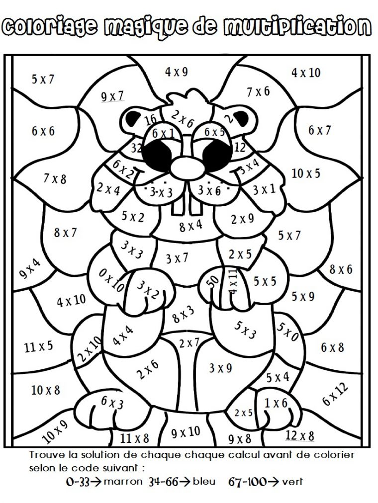 Coloriage204: Coloriage Magique Ce2 Multiplication tout Coloriage Magique Table De Multiplication Ce2