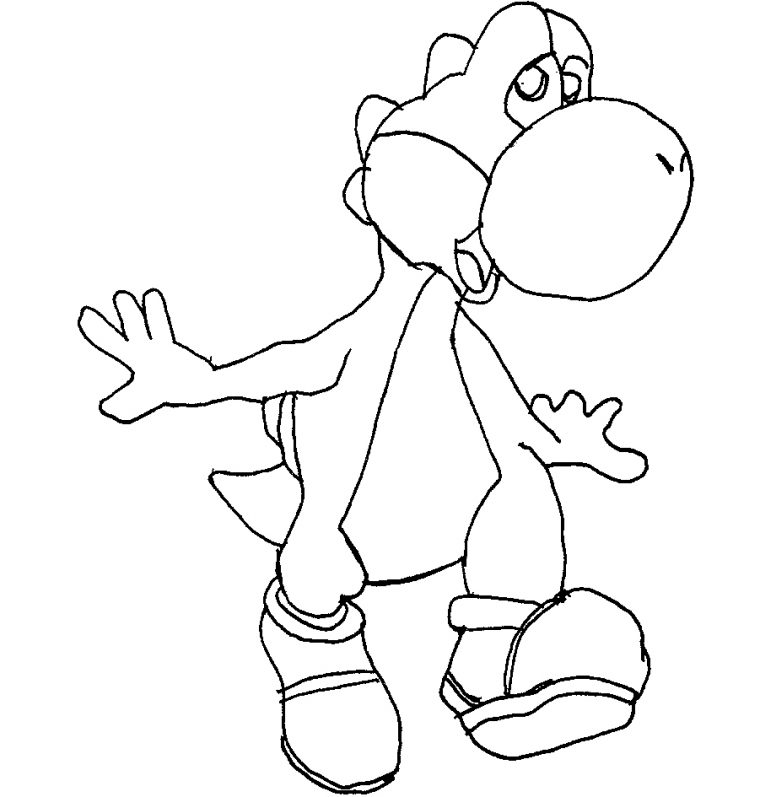 Coloriages À Imprimer : Yoshi, Numéro : 14955 destiné Yoshi A Imprimer