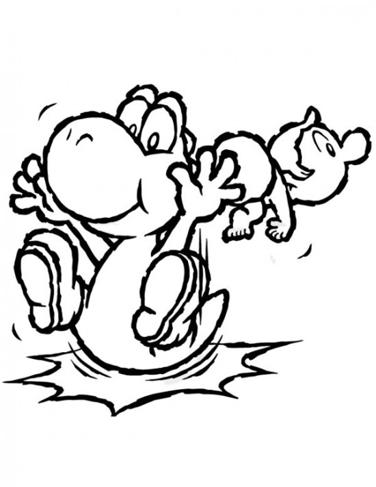 Coloriages À Imprimer : Yoshi, Numéro : 601933 tout Yoshi A Imprimer