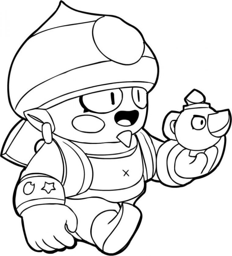 Coloriages Brawl Stars : Colt, Mortis, Leon, Bartaba tout Brawl Stars Dessin Corbac