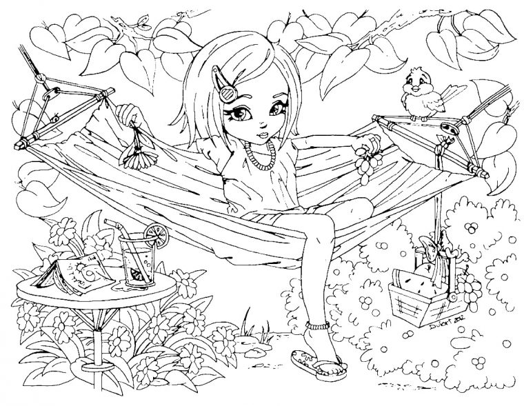 Coloriages Difficiles Pour Les Filles De 10 À 12 Ans intérieur Coloriage Fille 10 Ans