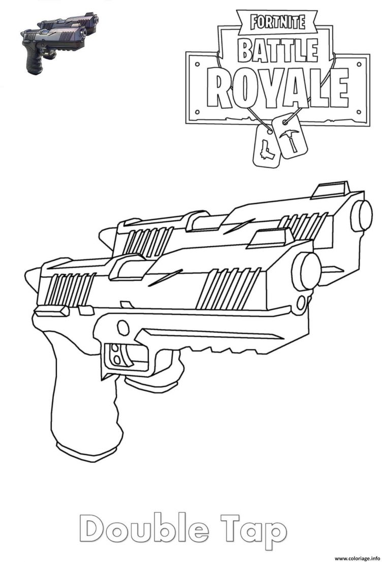 Coloriages Et Dessins Fortnite : Armes Du Jeu – Breakflip encequiconcerne Fusil Coloriage