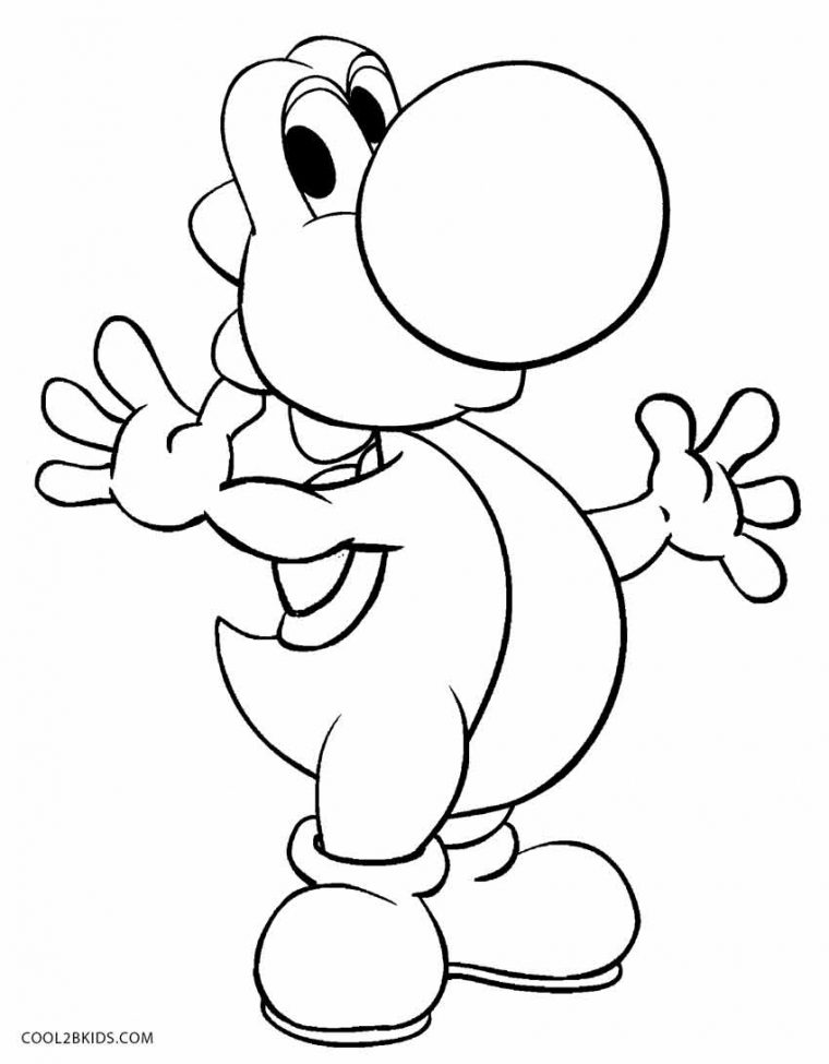 Coloriages – Yoshi – Coloriages Gratuits À Imprimer dedans Yoshi A Imprimer