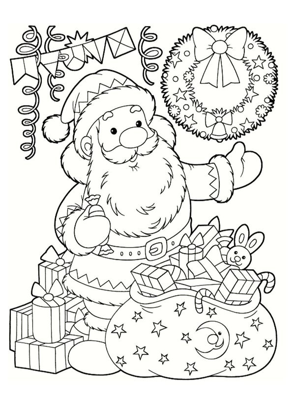 Colorier Un Pere Noel | Dessin Noel A Imprimer, Coloriage encequiconcerne Coloriage Noel Gratuit Imprimer