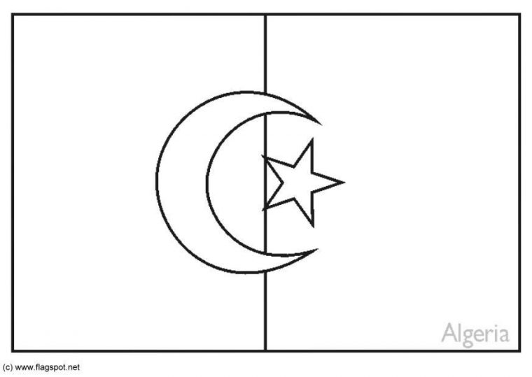 Coloring Page Flag Algeria – Free Printable Coloring Pages avec Drapeau Suisse A Colorier