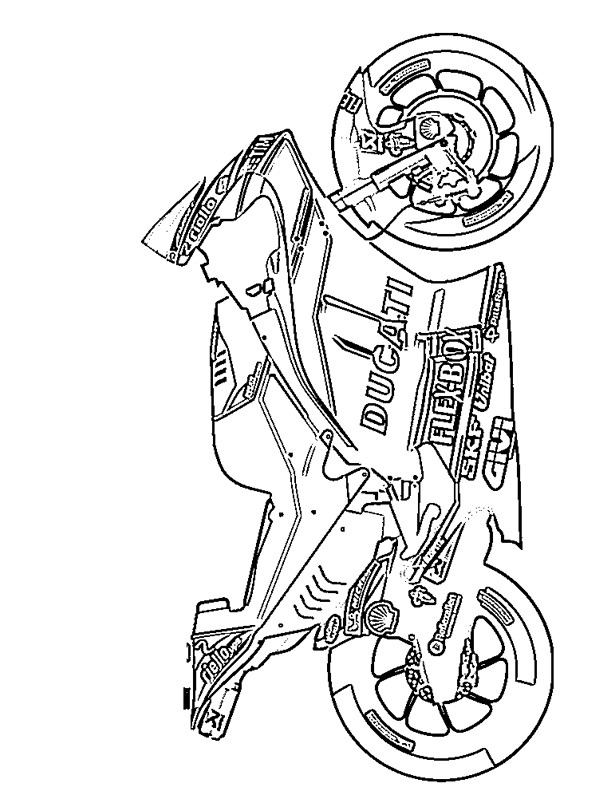 Colouring Page Ducati Motogp | Coloringpage.ca encequiconcerne Moto Gp Coloriage