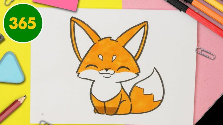 Comment Dessiner Renard Kawaii Pas À Pas – avec Coloriage Renard Kawaii