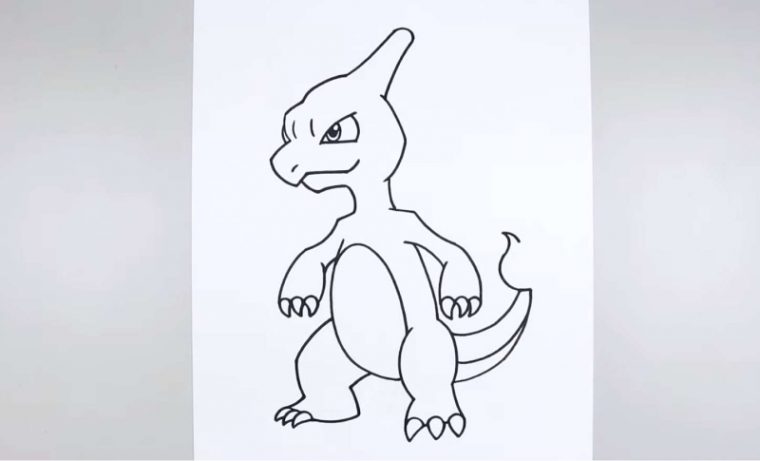 Comment Dessiner Un Pokémon Charmeleon — Leçon Étape Par Étape dedans Comment Dessiner Un Pokémon