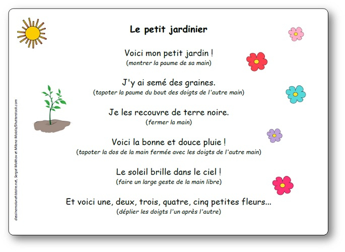 Comptine Le Petit Jardinier – Paroles Illustrées De La pour Chanson La Petite Patate