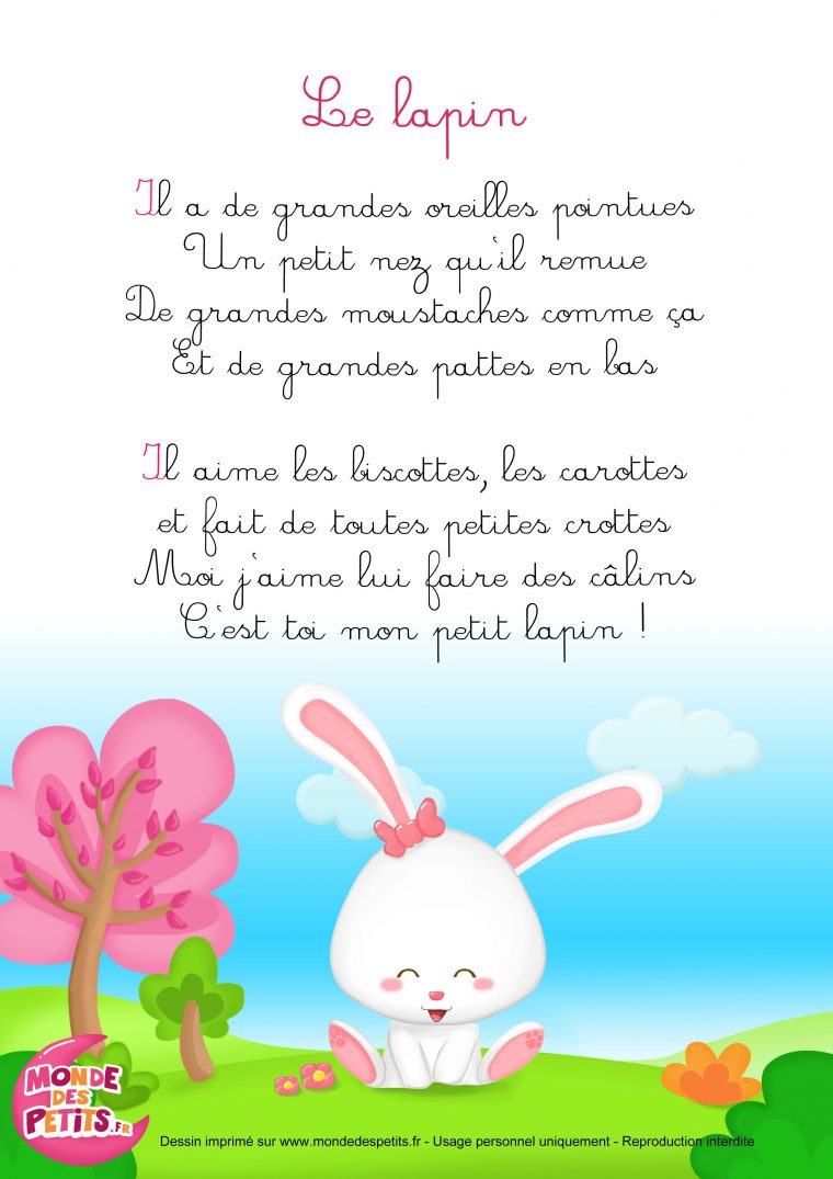 Comptinette-Lapin (2480×3508) | Comptines, Chansons intérieur Contines Pour Enfants