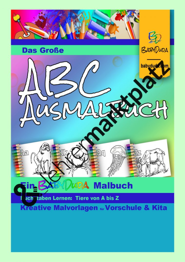 Das Große Abc-Ausmalbuch. Tiere Von A Bis Z destiné Abc Lied Grundschule