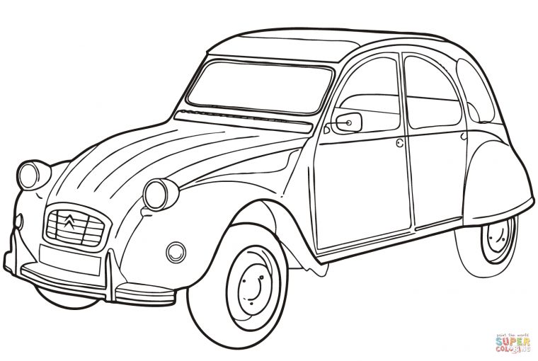 Dessin 2Cv Facile avec Dessin Voiture Facile