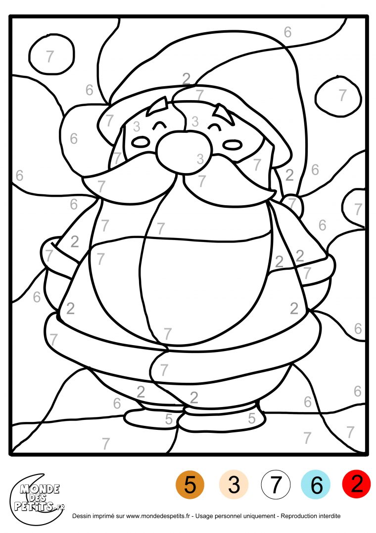 Dessin À Colorier Magique Noel Maternelle À Imprimer avec Coloriages Magiques Maternelle