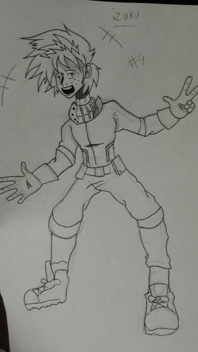 Dessin Midoriya à Coloriage Izuku Midoriya