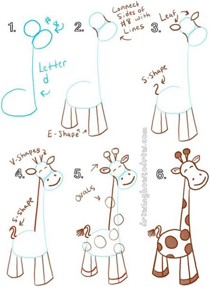 Dessiner Une Girafe – Dessin Facile Pour Les Enfants destiné Girafe Dessin Facile