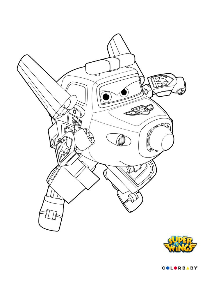 Dibujos-Colorear-Super-Wings-Paul | Dibujos Para Colorear pour Coloriage Super Wings Astra