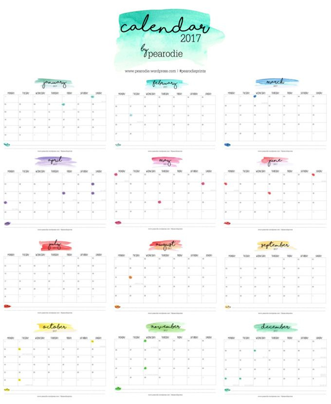 Diy • 17 Kostenlose Kalender Für 2017 Zum Selbst tout Online Kalender Zum Eintragen