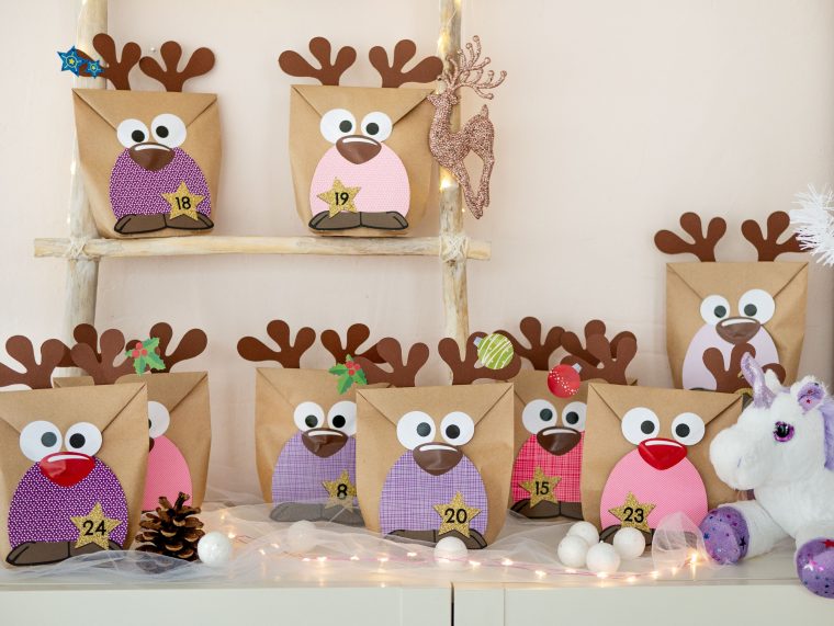 Diy Adventskalender Set Rentiere Zum Befüllen – Mit Rosa avec Adventskalender Basteln Kindern Ideen