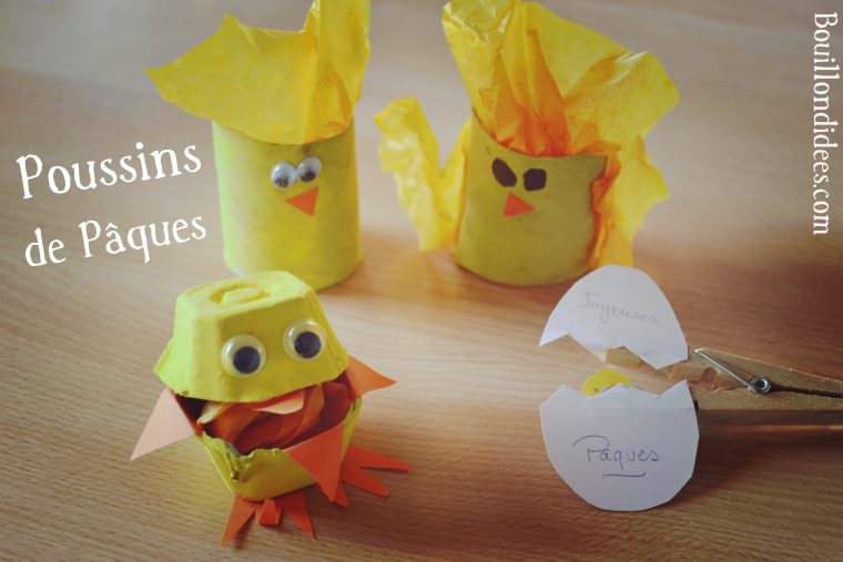 Diy – Bricolage De Pâques : Nos Petits Poussins dedans Bricolage En Papier