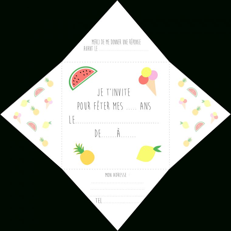 [Diy] Carte D'Anniversaire "Summer" – Little Menina – Jeux destiné Carte Invitation Anniversaire A Imprimer