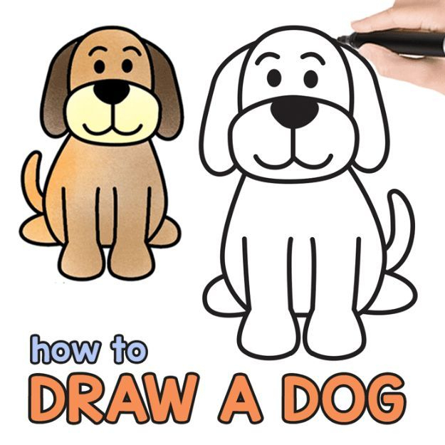 Diy Ideas Compilation 27 | Comment Dessiner Un Chien à Dessin Chien Assis Facile