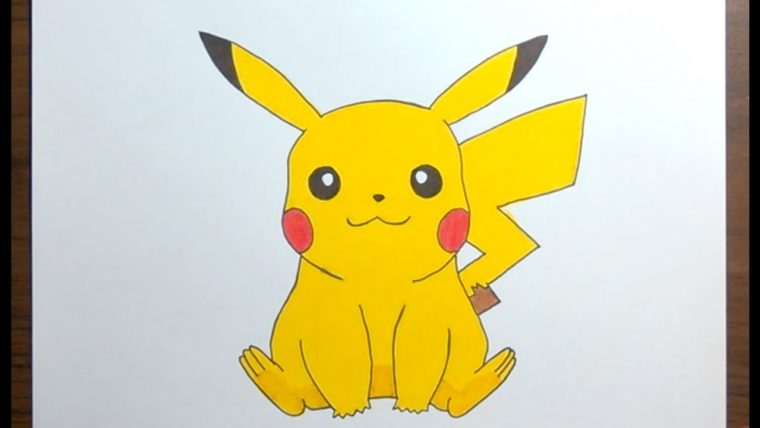 Drawing Pikachu – Easy Pokemon Drawing – pour Dessin Pikachu Couleur