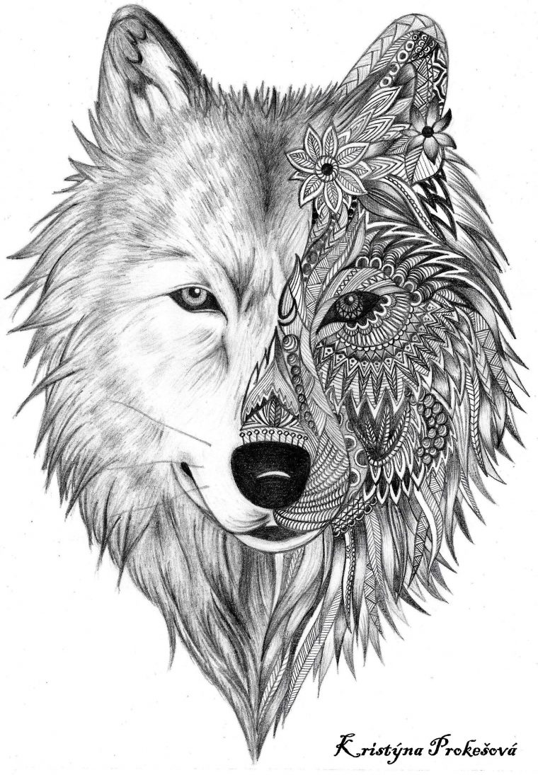 Einzigartig Dessin Loup Tete #Färbung #Malvorlagen # avec Coloriage Tête De Loup